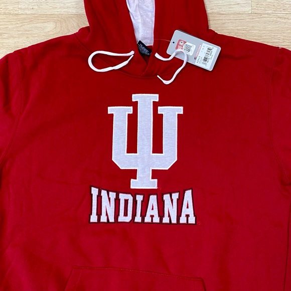 Indiana Hoosiers Hoodie Men’s XL Crimson Cream Pullover Sweatshirt Sportswear - Picture 8 of 10